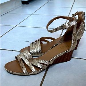 Womens Gold Wedges